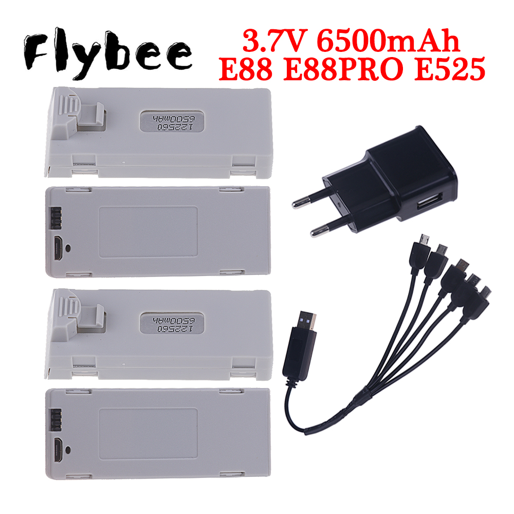 Rc Hobby Airplanes - Original E88 Batterie 3,7 V 6500mAh