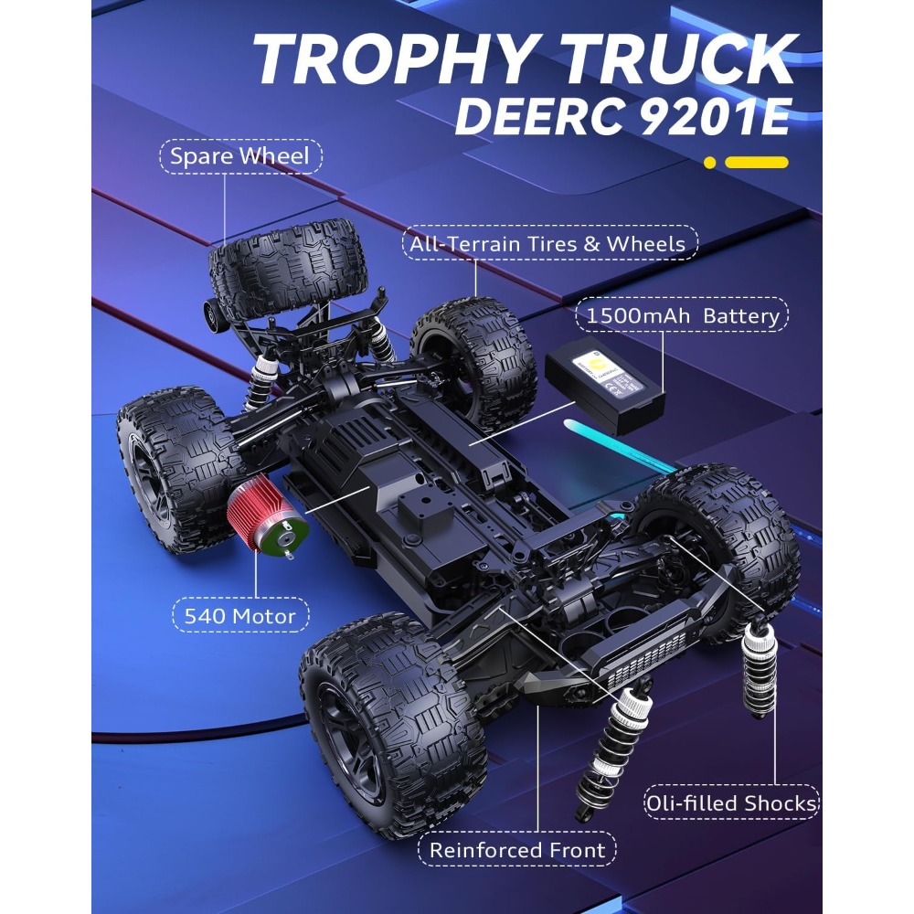 Rc Hobby Grade Monster Truck - 9201E 1:10 Großer Ferngesteuerter Truck mit