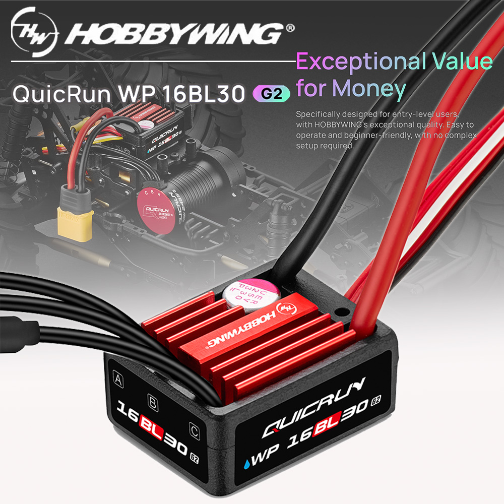 Rc Hobby Grade Plane - Hobbywing QuicRun WP-16BL30 G2 30A 2-3S
