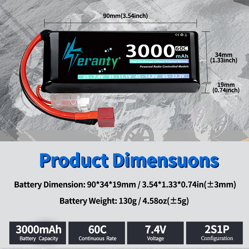 TERANTY 2S 3000mAh Lipo-Akku 7 – Rc Hobby Truck Bewertung und Preis